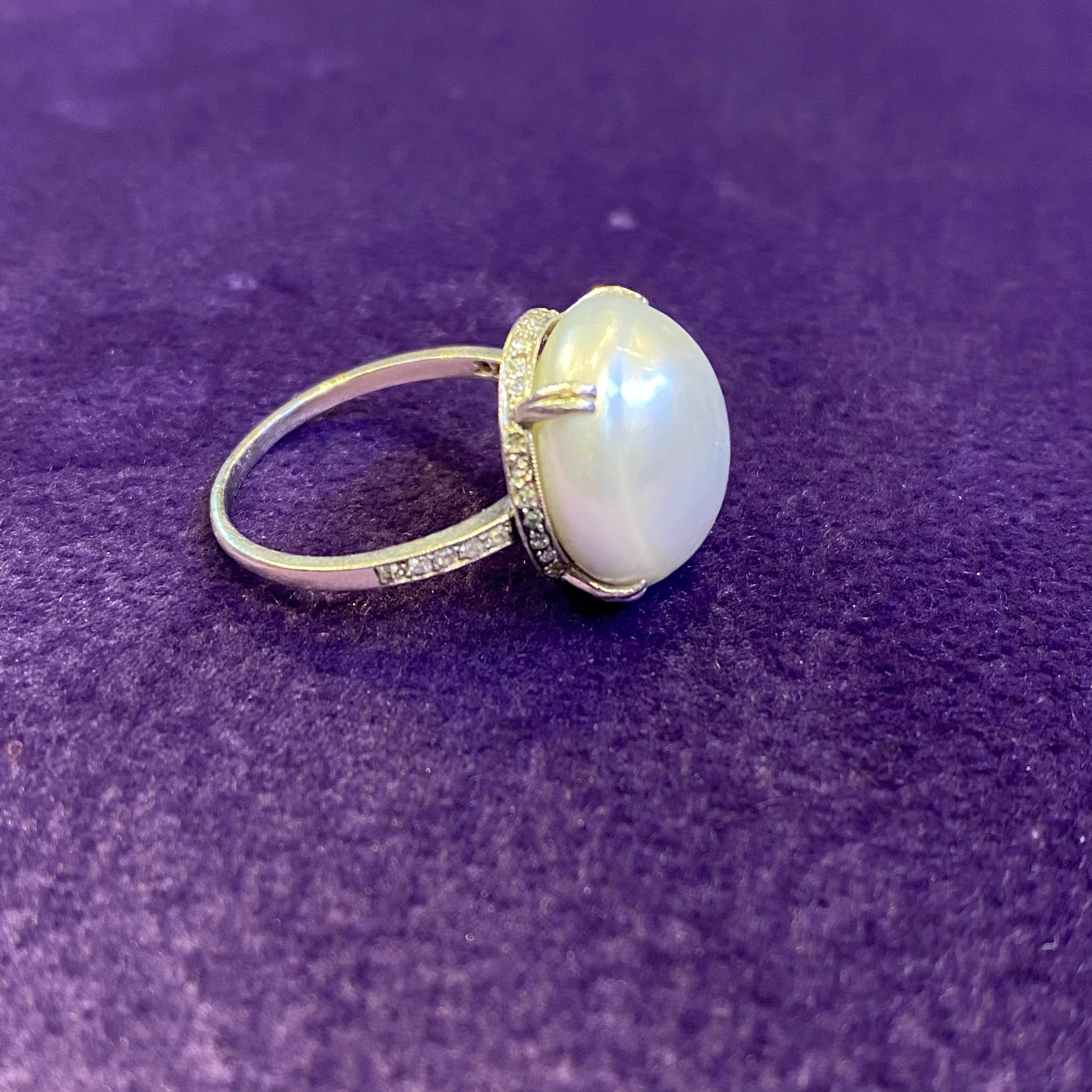 Art Deco Natural Pearl Ring For Sale 1