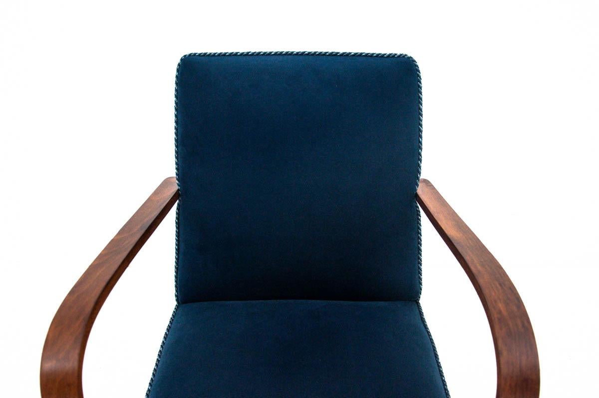 navy blue and white chair