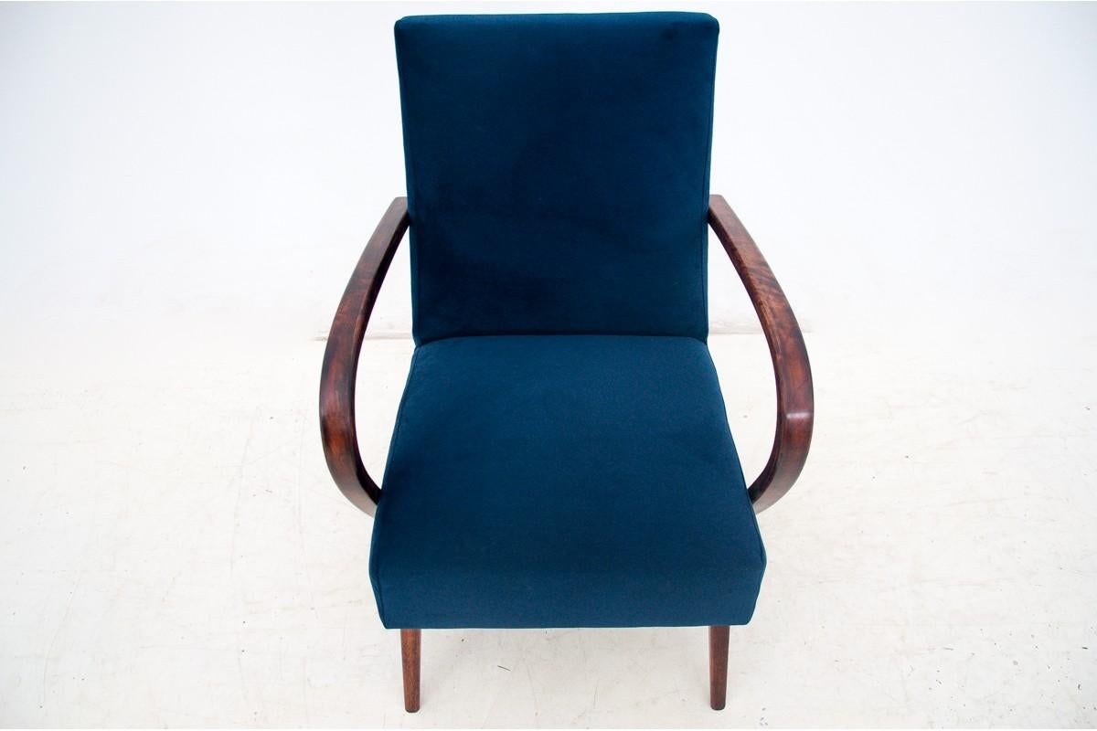 Art Deco Navy Blue Club Chair (Polnisch)
