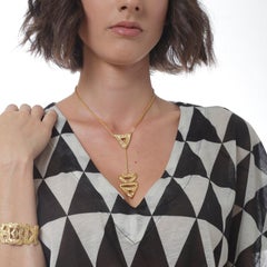 Art Deco Necklace 3 in Gold