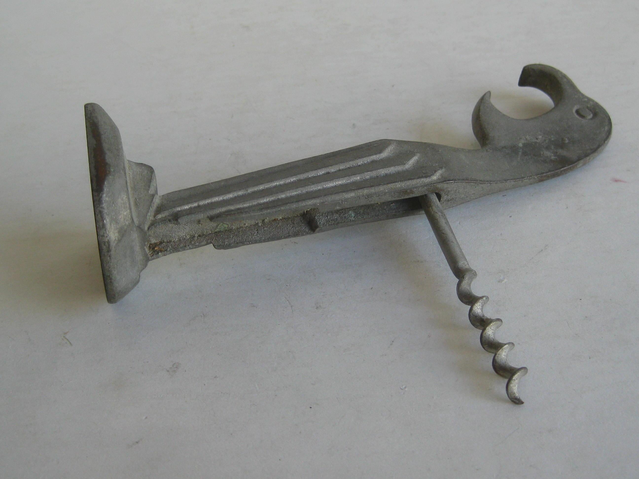 Art Deco Negbaur Figural Parrot Barware Corkscrew Bottle Opener Manuel Avillar 2