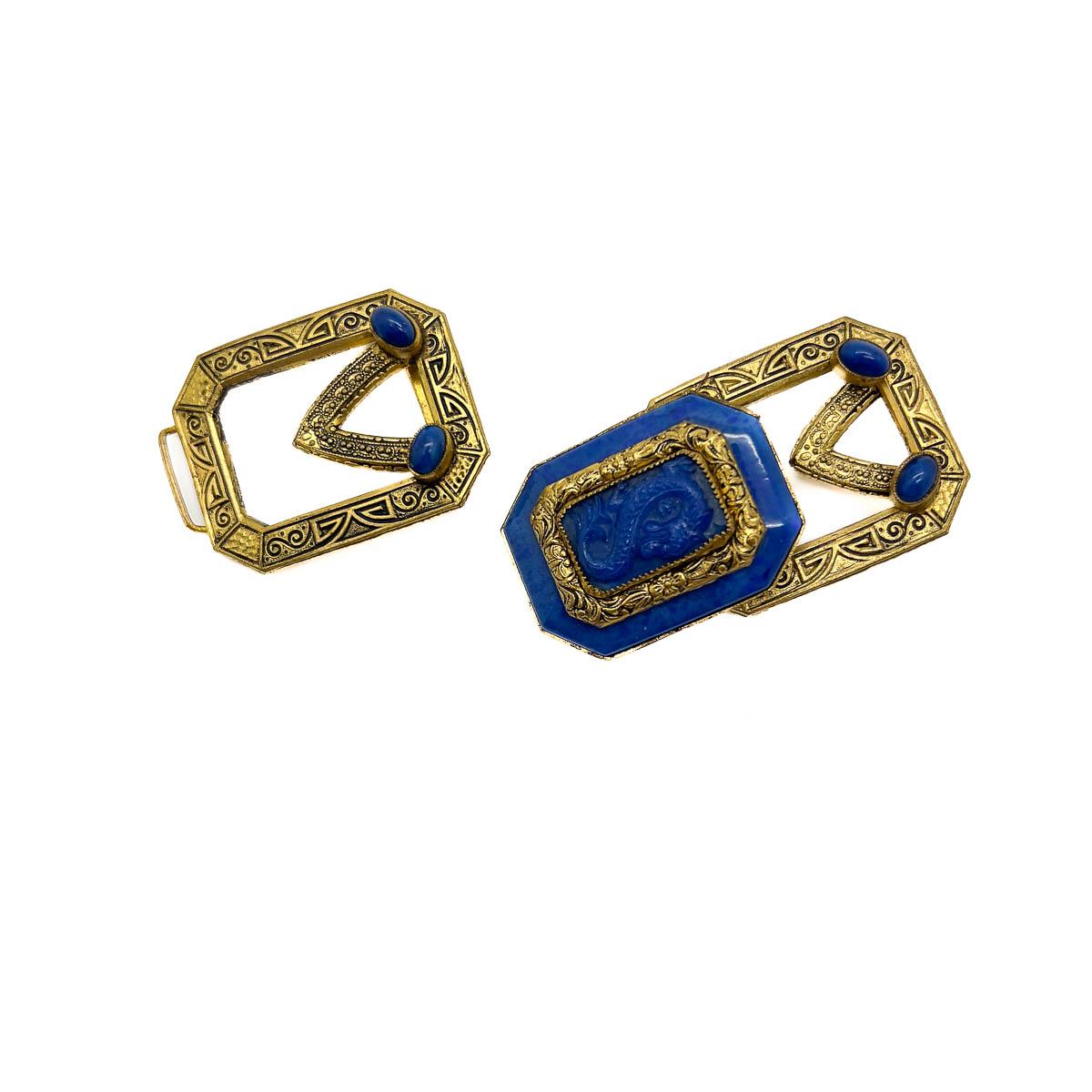 Art Deco Neiger Brothers Dragon Buckle 1920s In Excellent Condition In Wilmslow, GB