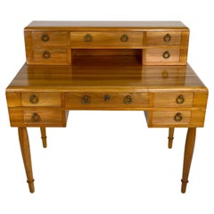 Vintage Art Deco / Neoclassical Revival Walnut Desk, France, circa 1940