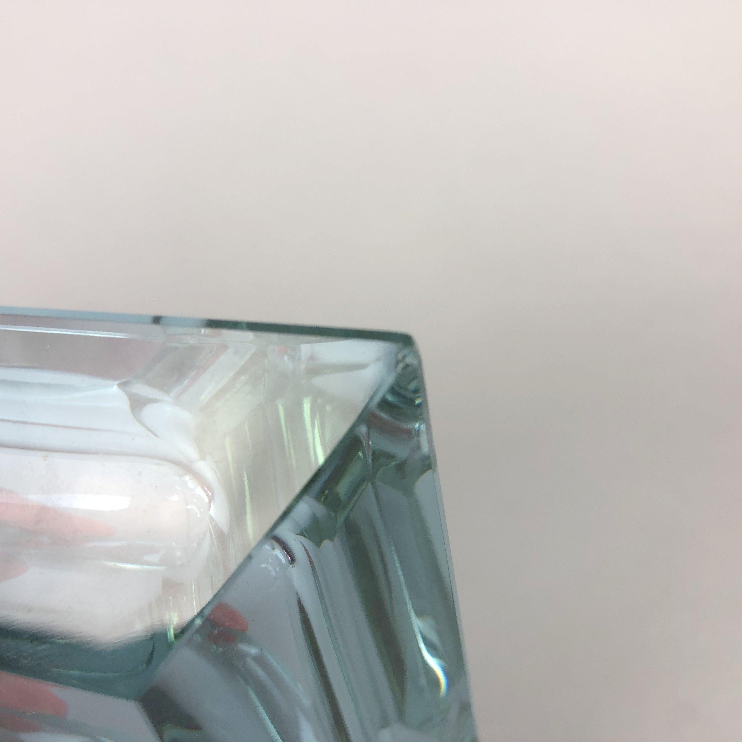 Czech Art Deco Neodymium Glass Ashtray, 1920's
