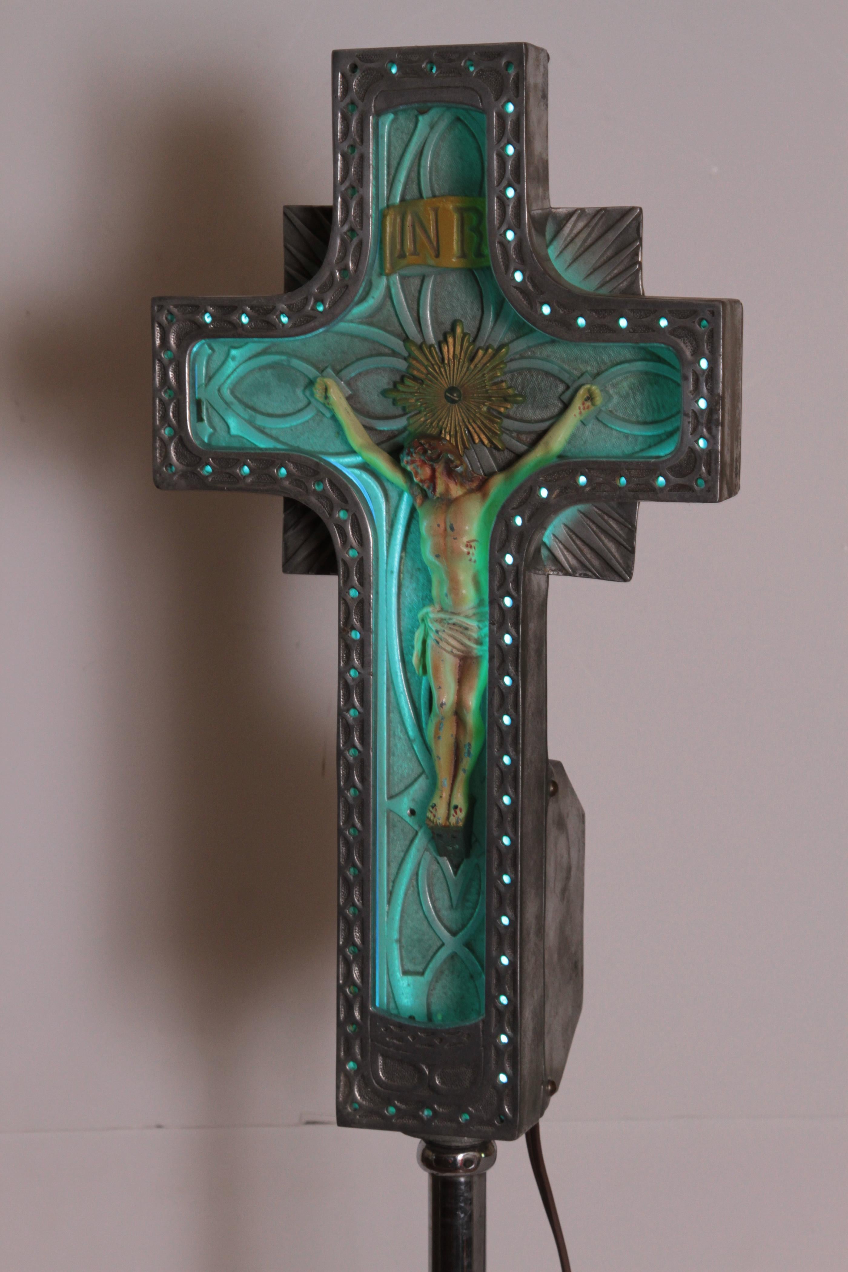 standing metal cross
