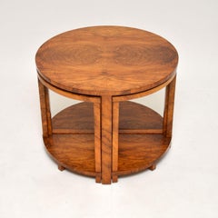 Art Deco Nesting Coffee Table in Walnut