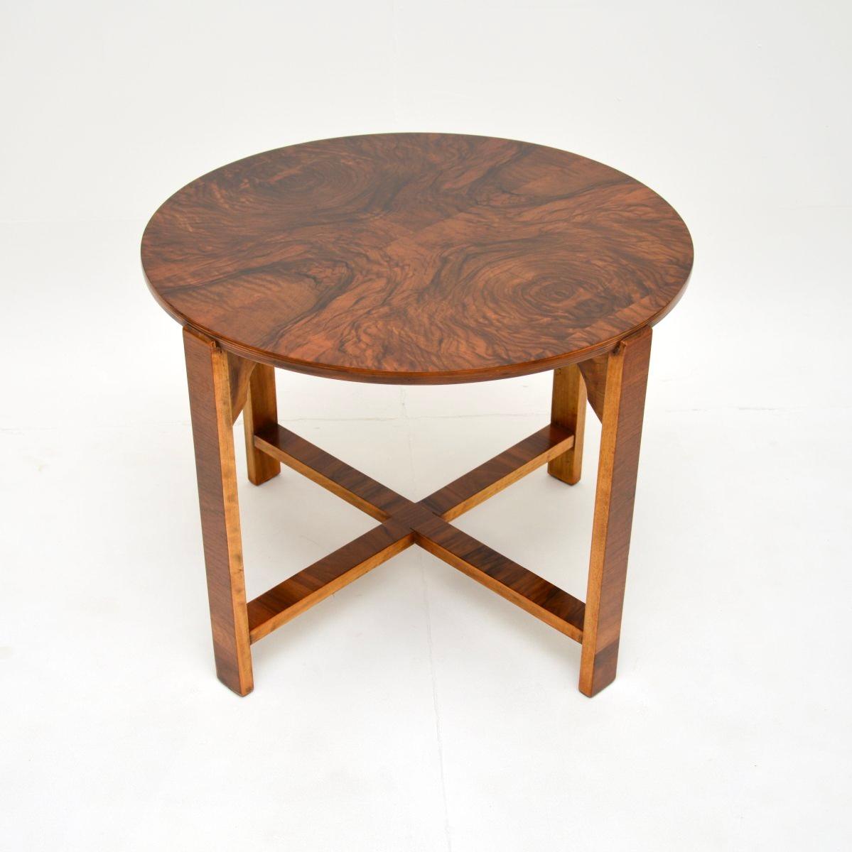British Art Deco Nesting Coffee Table in Walnut For Sale