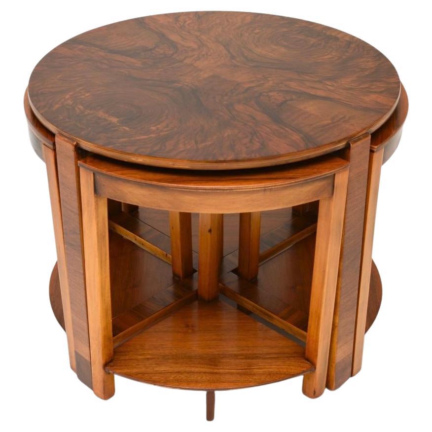 Art Deco Nesting Coffee Table in Walnut