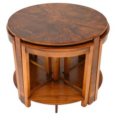 Art Deco Nesting Coffee Table in Walnut