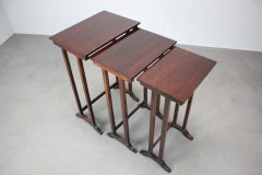 Art Deco Nesting Tables in Mahogany Veneer, 1930's, Czechoslovakia