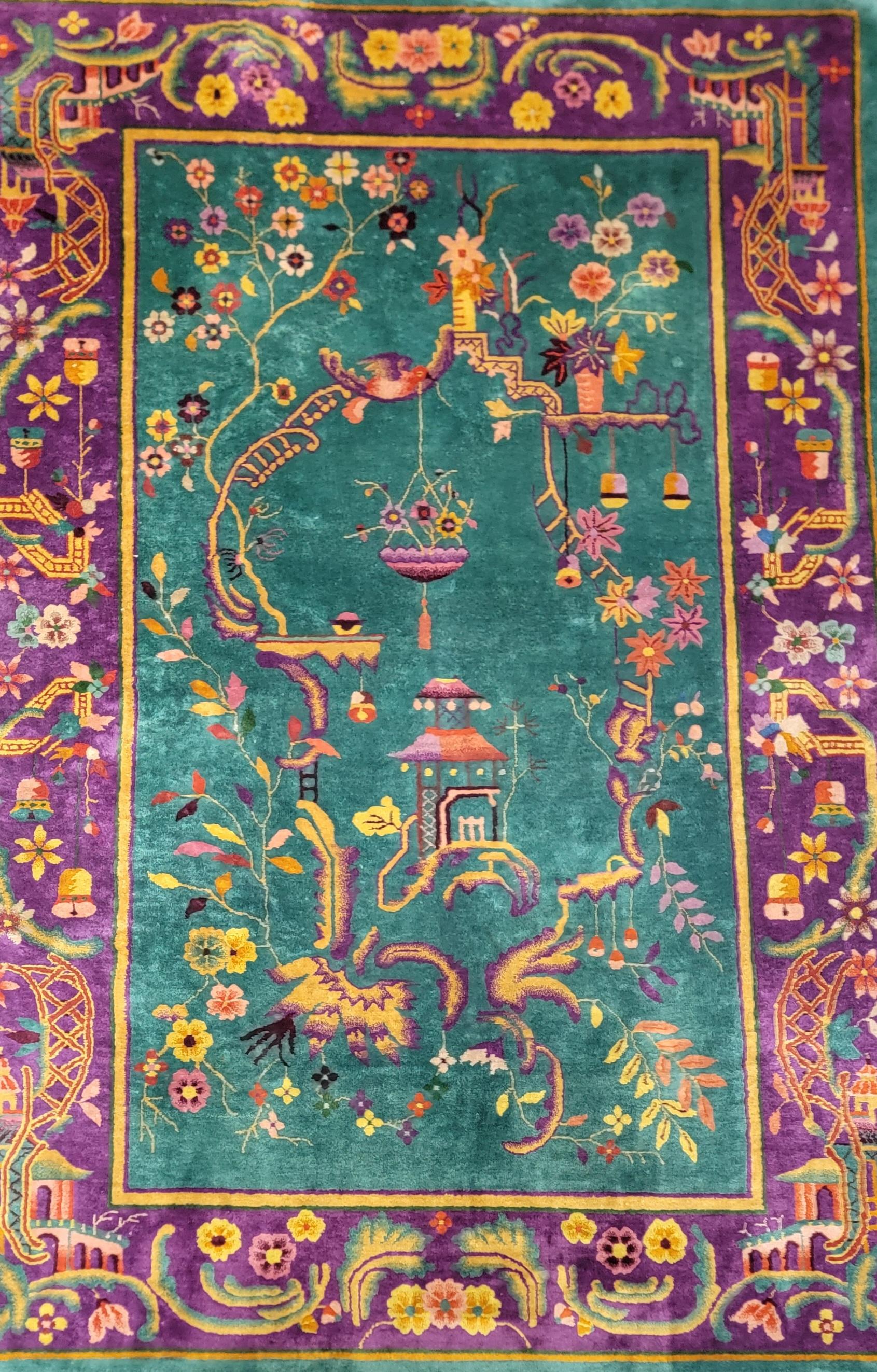 Art Deco Nichols Chinese Rug im Angebot 6