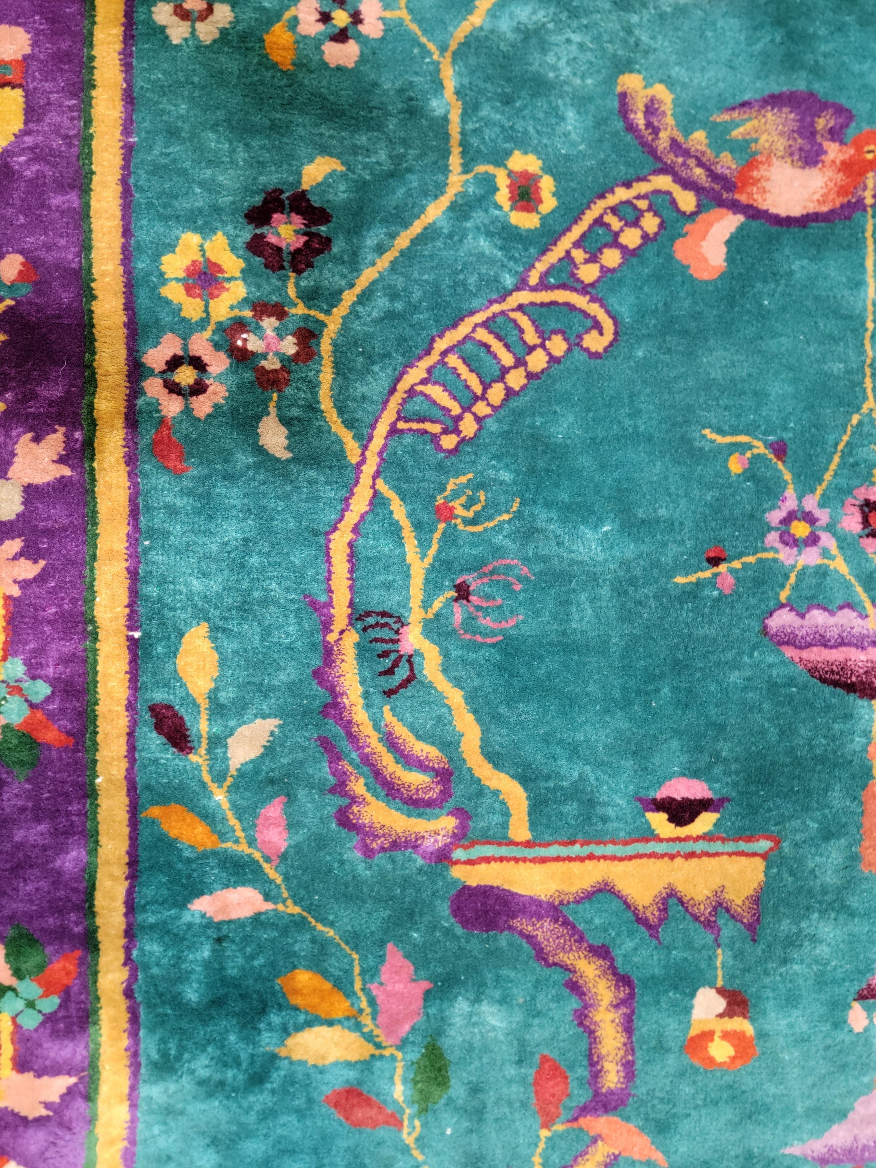 Art Deco Nichols Chinese Rug (Handgeknüpft) im Angebot