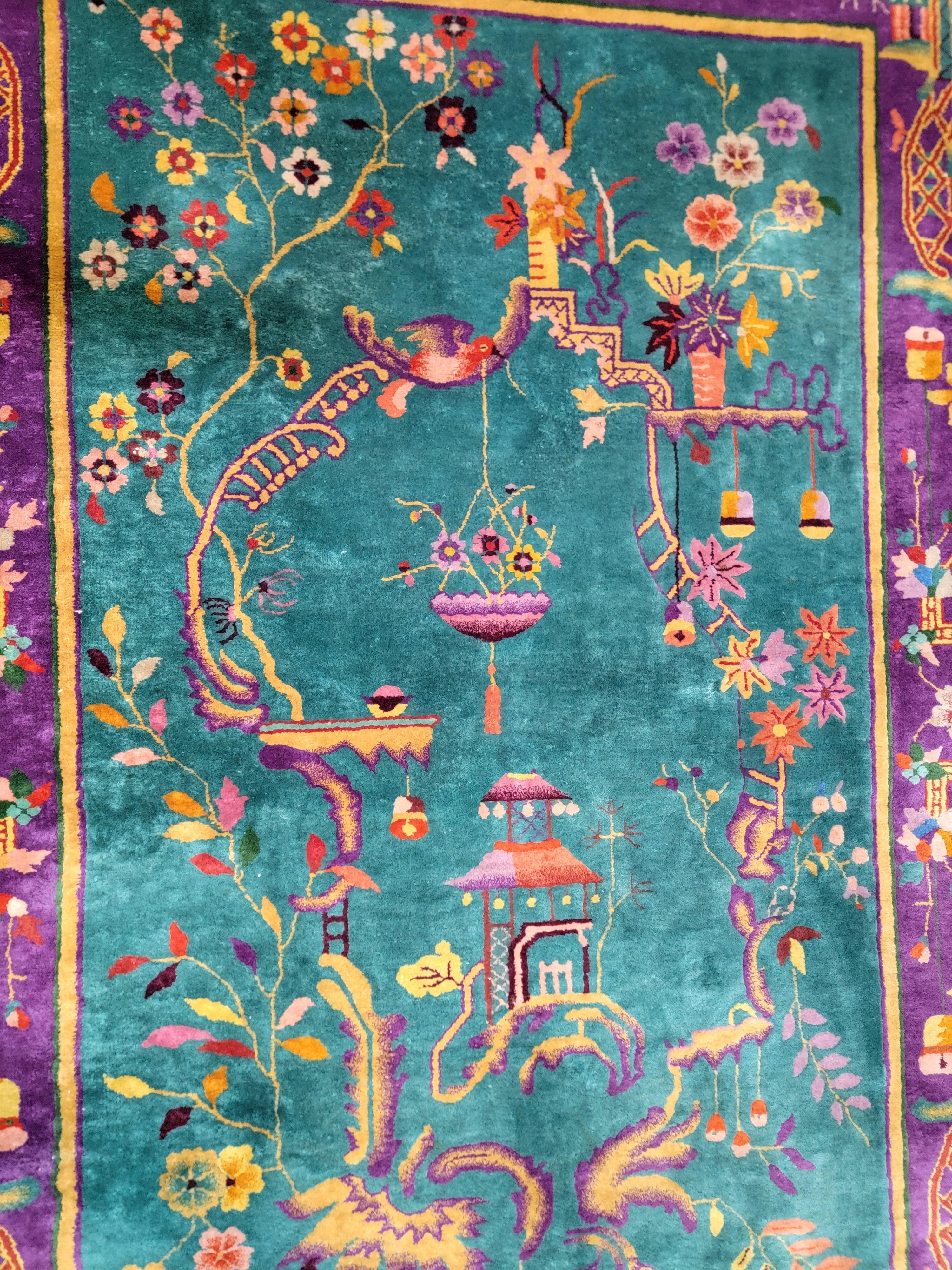Art Deco Nichols Chinese Rug im Zustand „Gut“ im Angebot in Fulton, CA