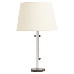 Art Deco Nickel and Marble Table Lamp