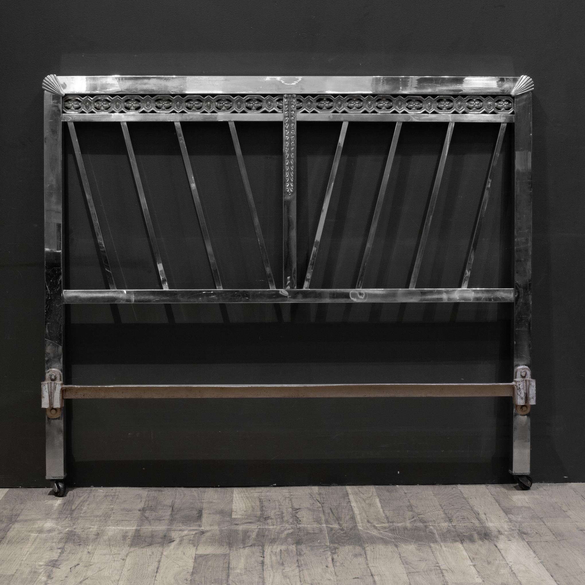 Art Deco Nickel Bed Frame c.1930 For Sale 6