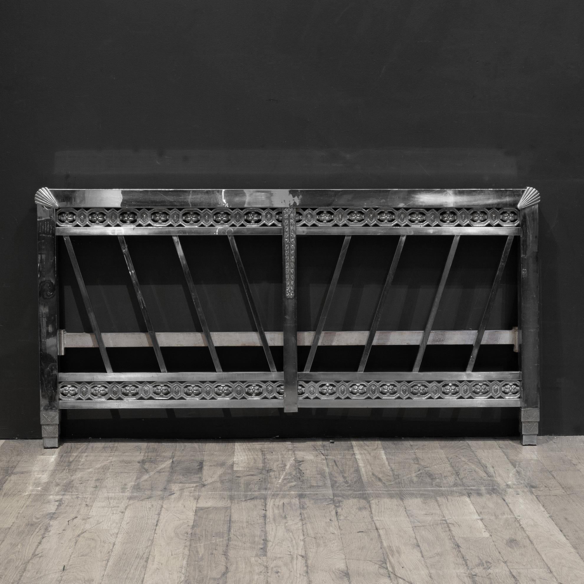 Art Deco Nickel Bed Frame c.1930 For Sale 3