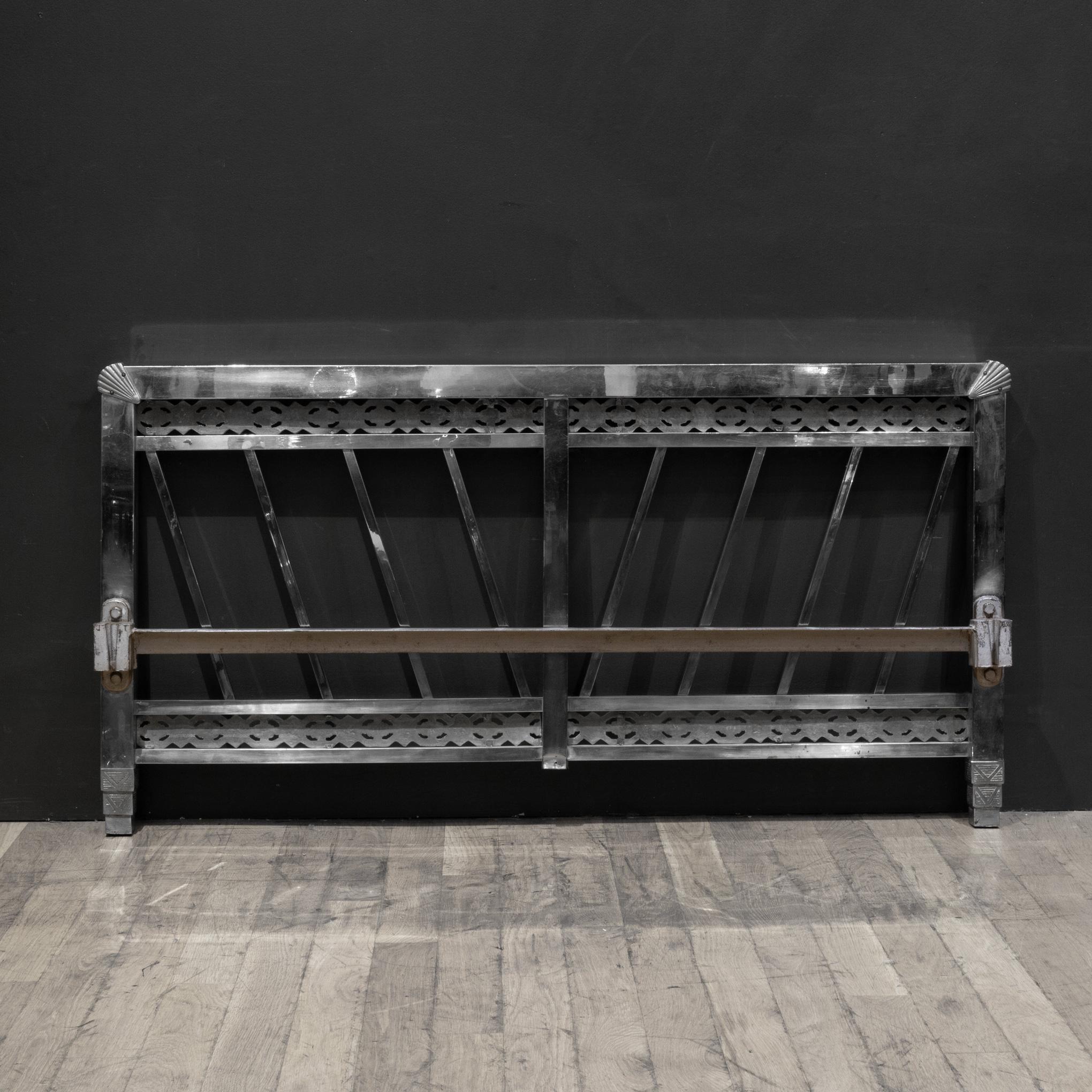 Art Deco Nickel Bed Frame c.1930 For Sale 4