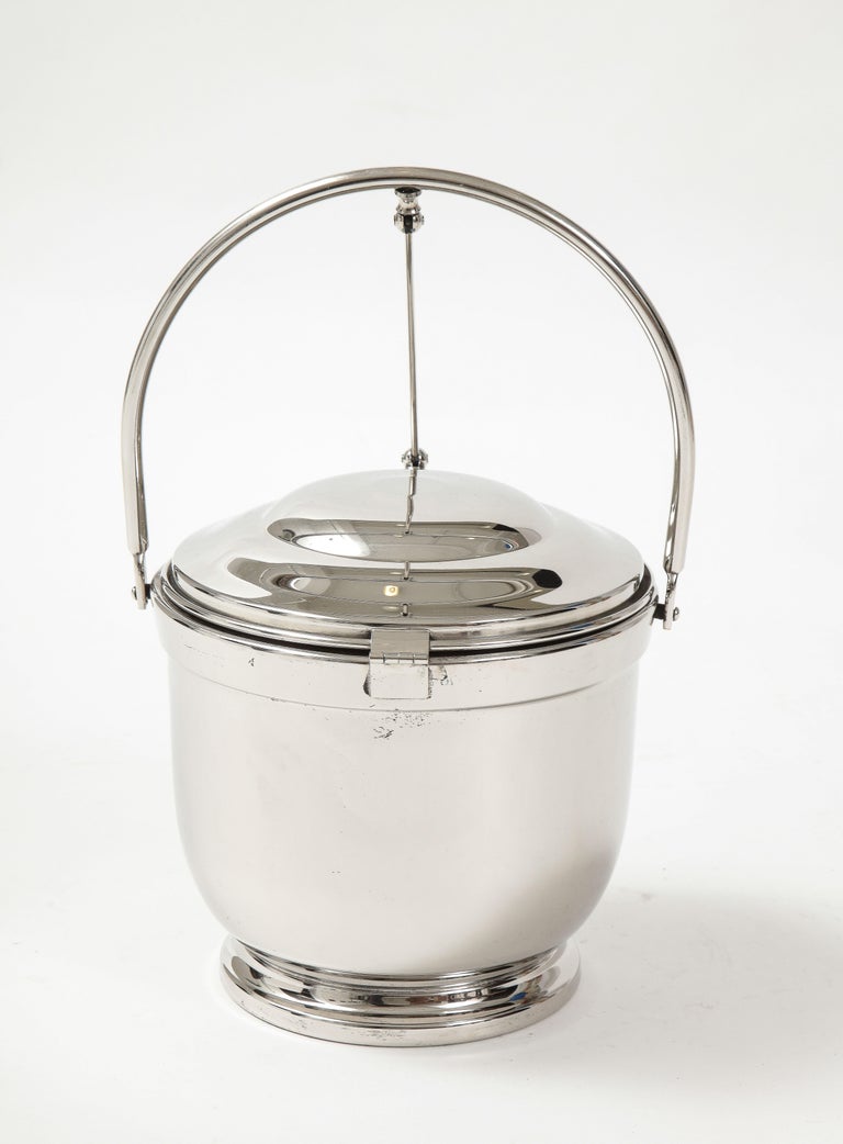 20th Century Art Deco Nickel Ice Bucket For Sale