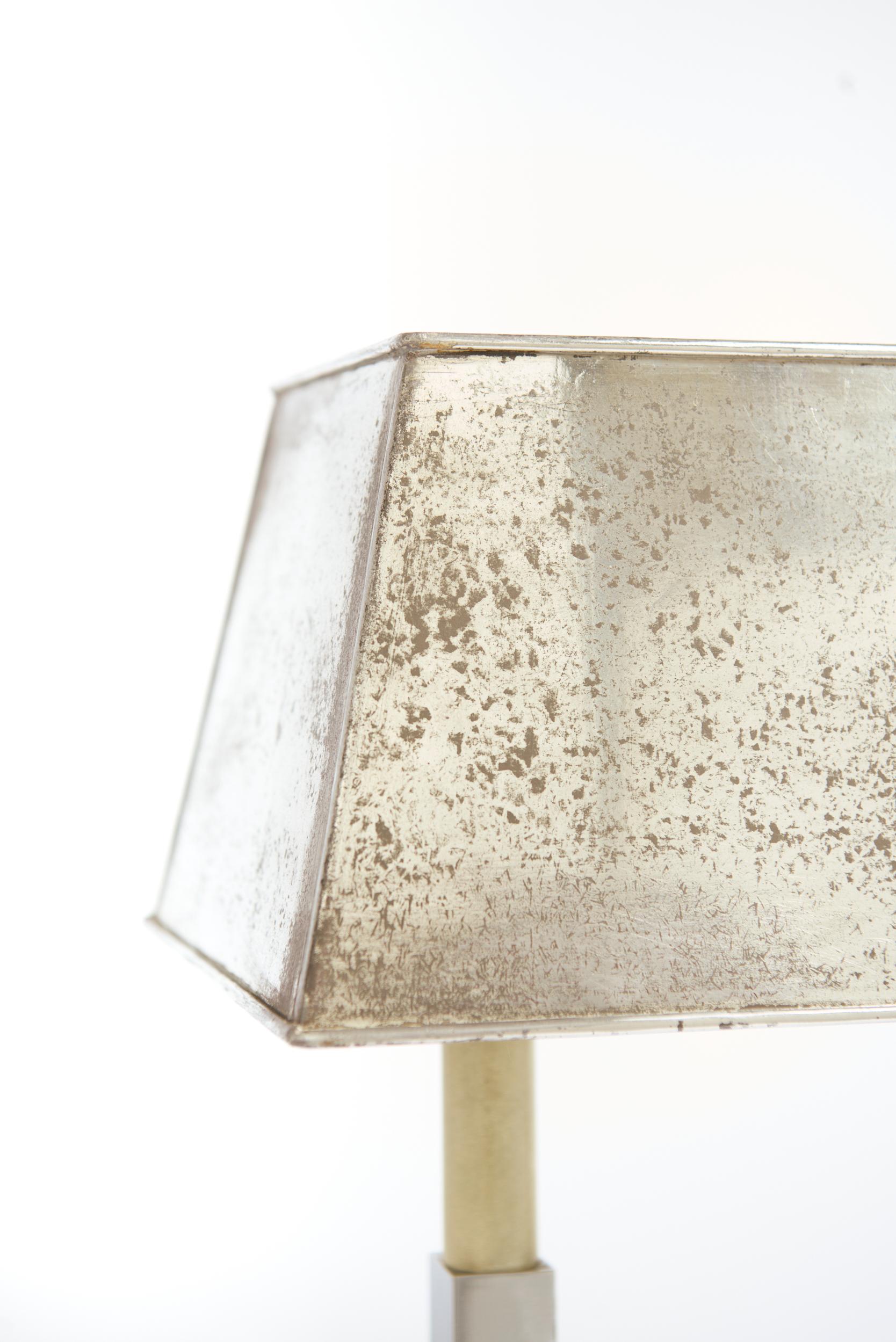Mid-20th Century Art Deco Nickel Lamp For Sale