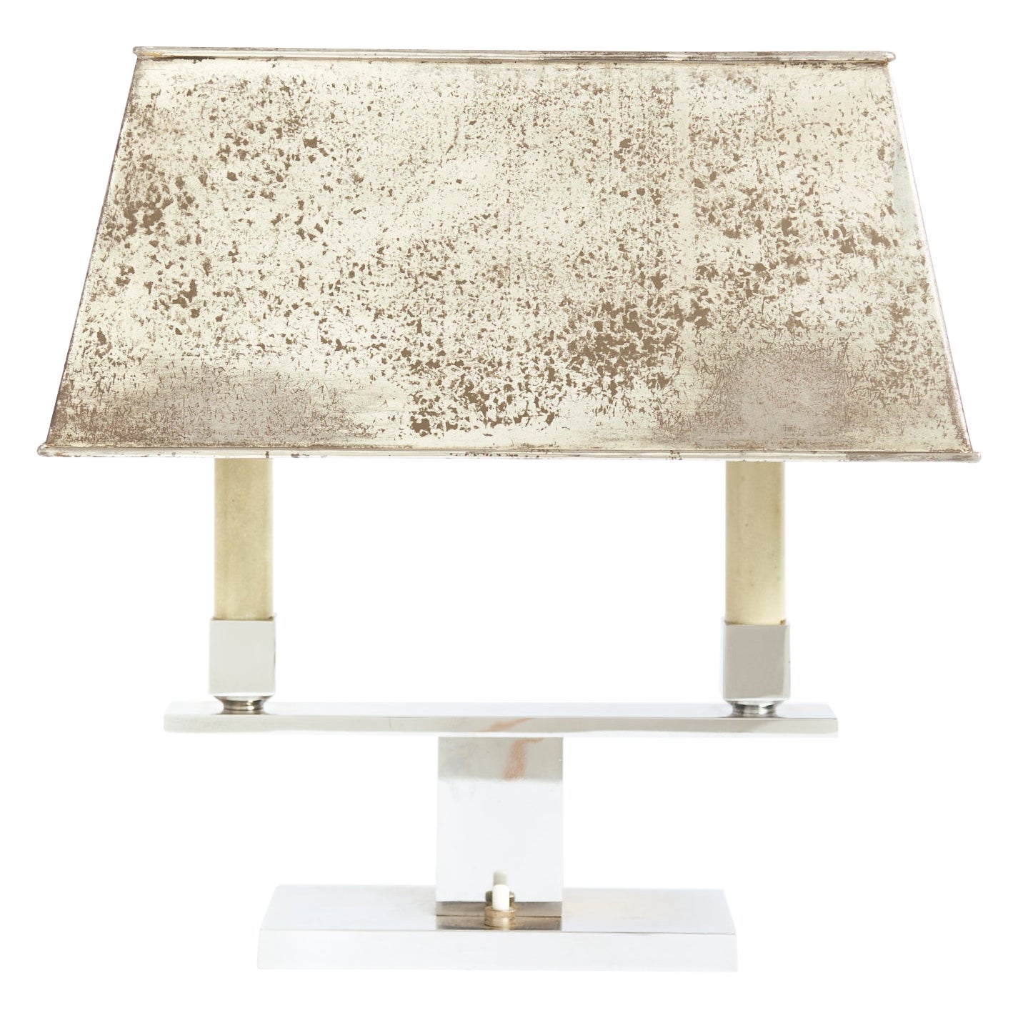 Art Deco Nickel Lamp For Sale