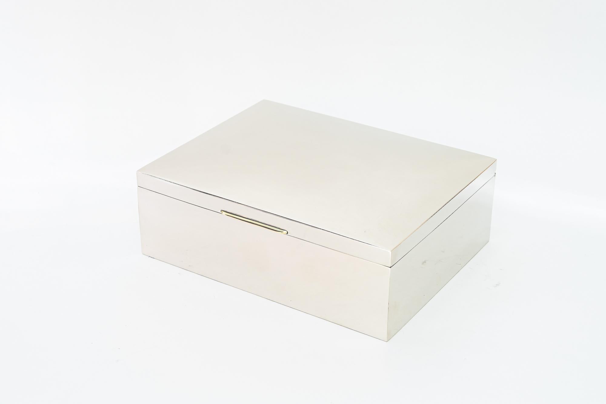 Art Deco nickel-plated Jewelry Box vienna around 1920s
Original wood inside

