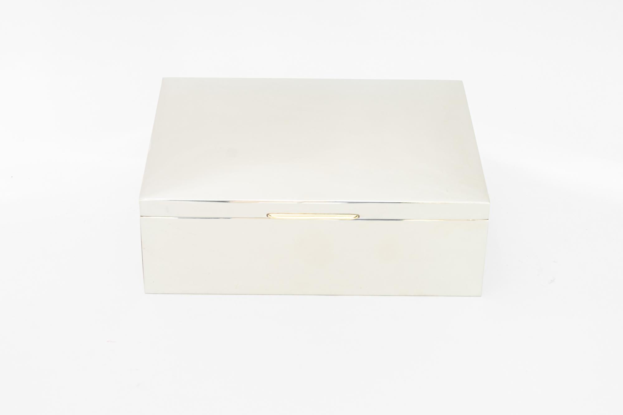 Plated Art Deco nickel-plated Jewelry Box vienna around 1920s For Sale