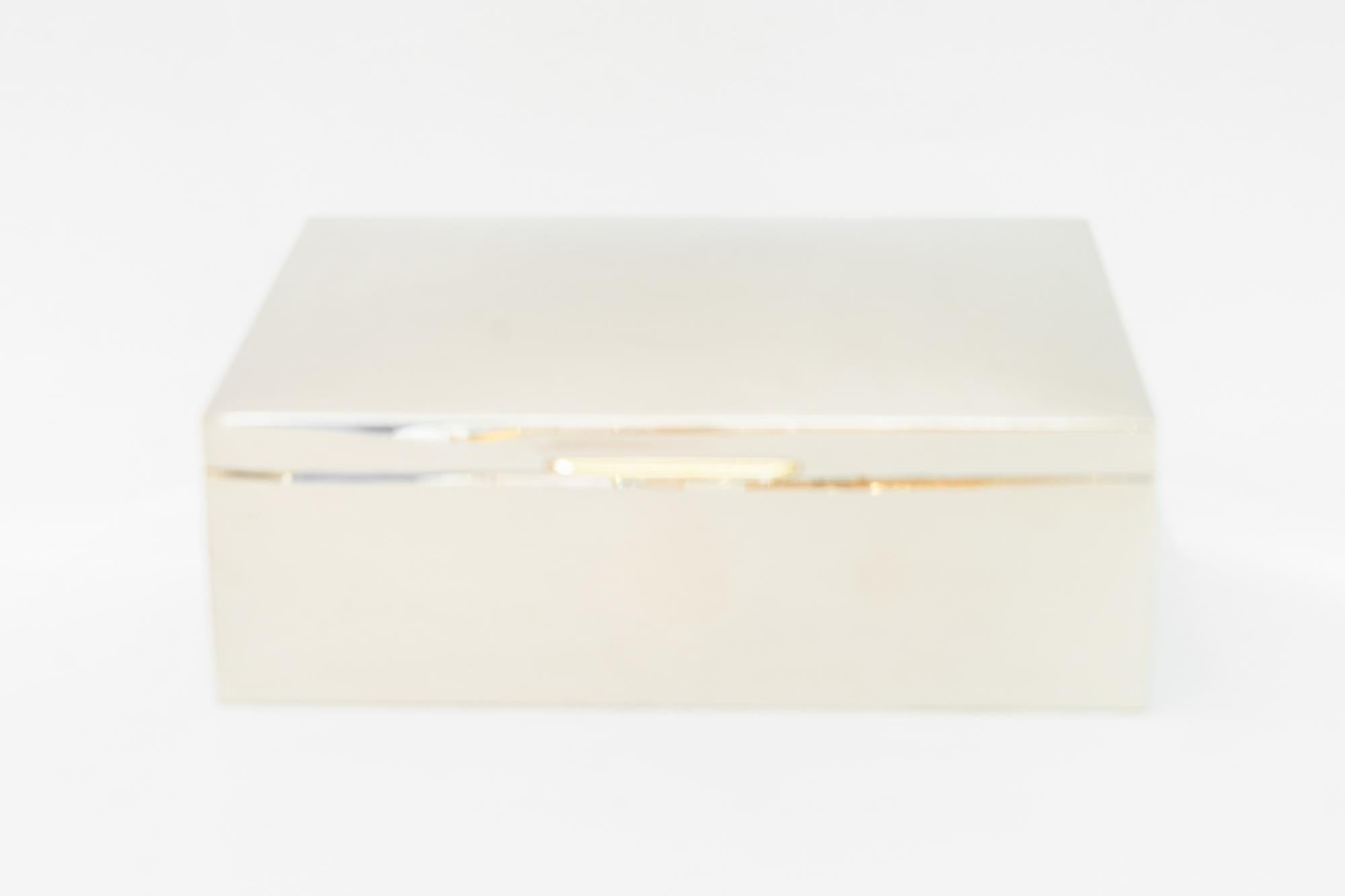 Art Deco nickel-plated Jewelry Box vienna around 1920s In Good Condition For Sale In Wien, AT