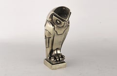 Art Déco French Owl-Shapped Car Mascot by Édouard-Marcel Sandoz for Susse Frères