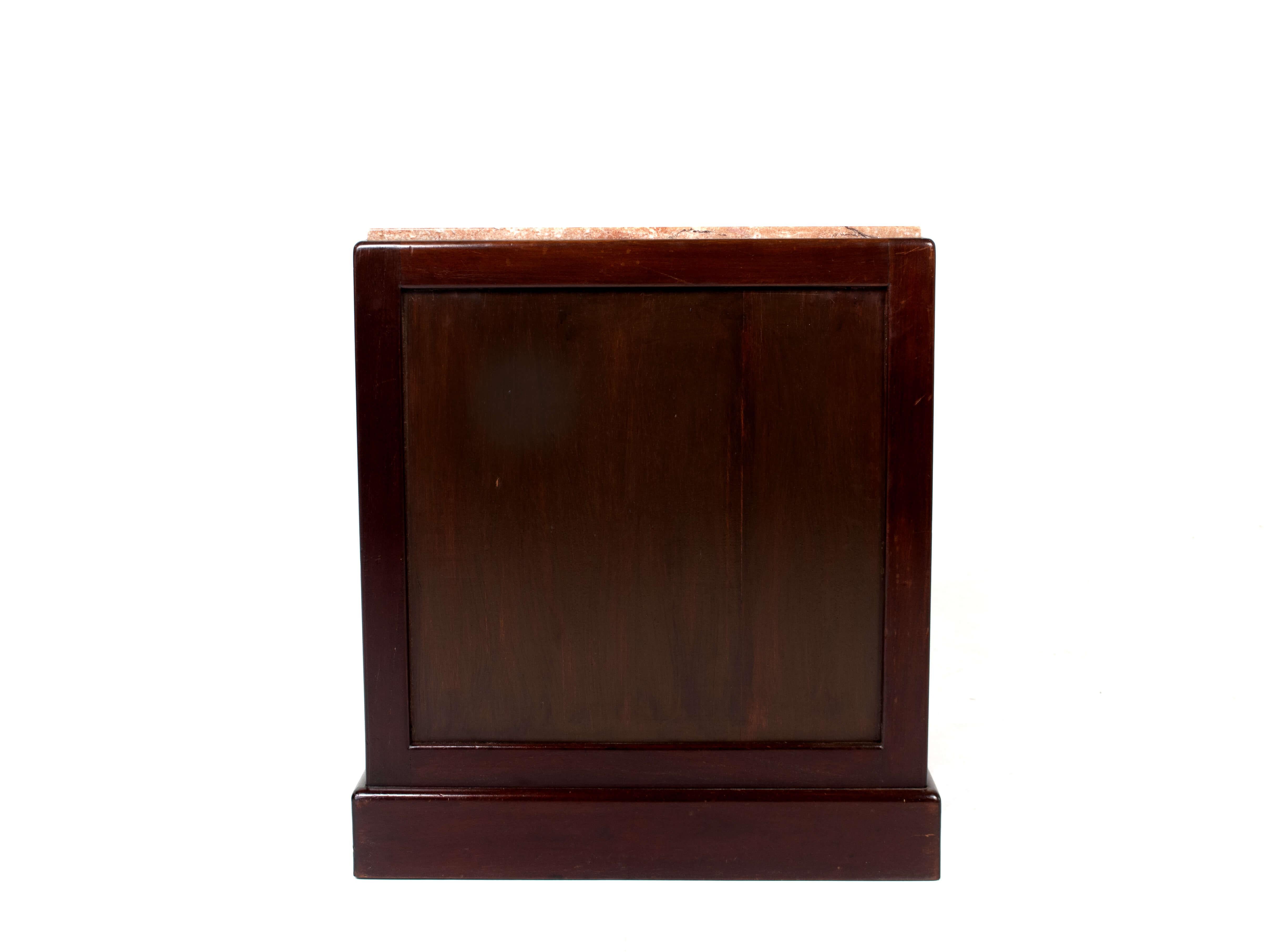 Art Deco Night Stand with Marble Top, Netherlands, ±1930s 4