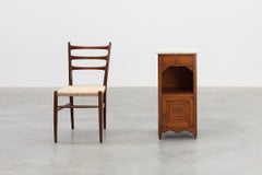 Art Deco nightstand in oak with carrara marble top, France 1920s