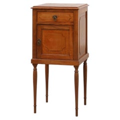 Art Deco nightstand in oak with turned legs, France 1920