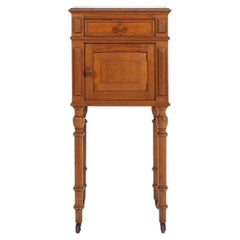 Art Deco Nightstand in wood with marble top, France ca. 1930s