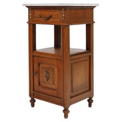 Art Deco nightstand with a Carrara marble top, France ca. 1910