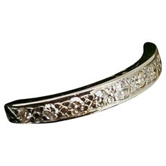 Art-Deco Nine-Stone Grain Set Rose Cut Diamond Band in 18K Yellow Gold Platinum