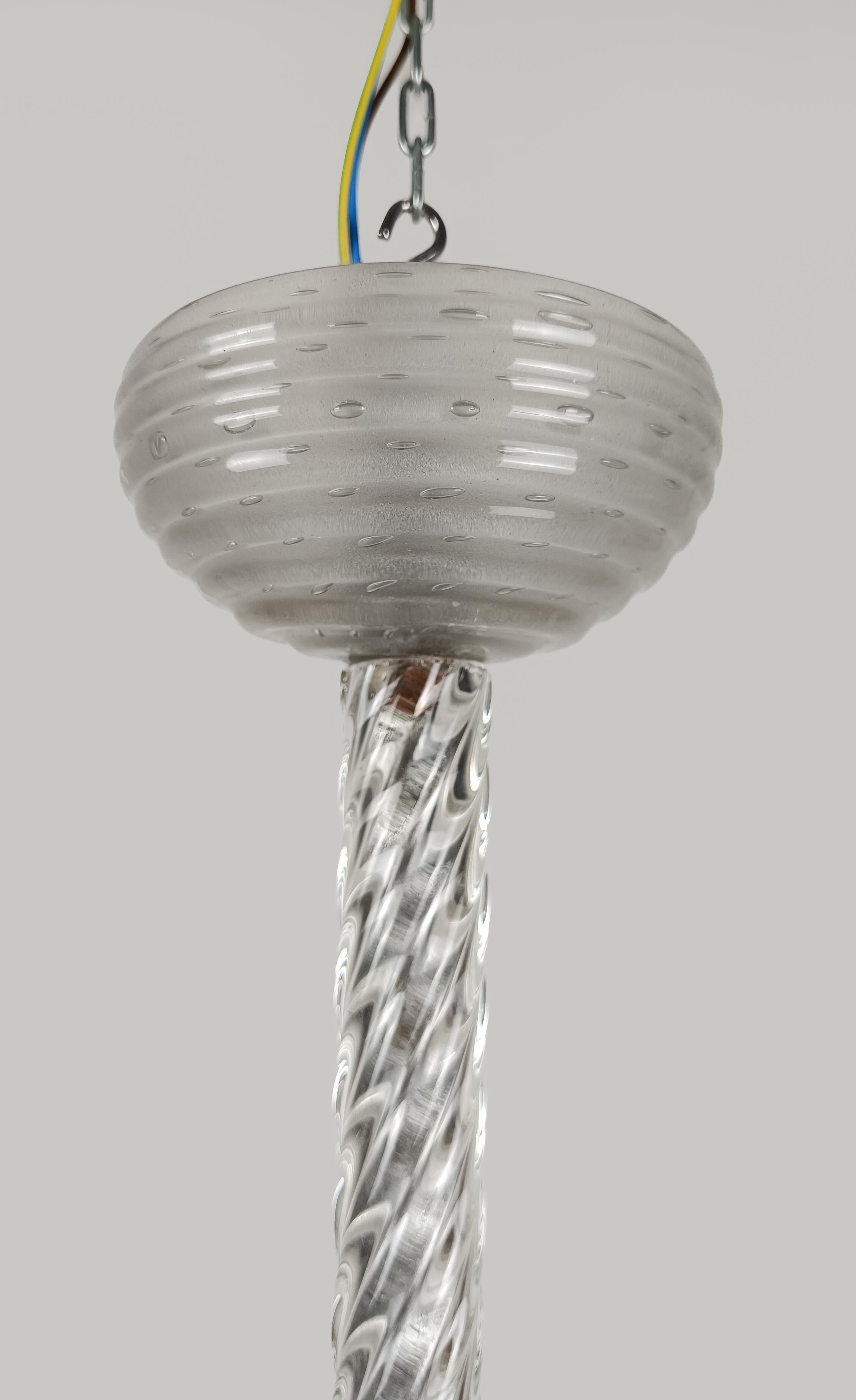 Art Deco Ninfea Murano Glas Kronleuchter von Barovier Italien, 1940 im Angebot 10