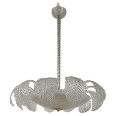 Lámpara Art Déco Ninfea de cristal de Murano de Barovier Italia, 1940