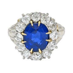 Sapphire Cluster Rings