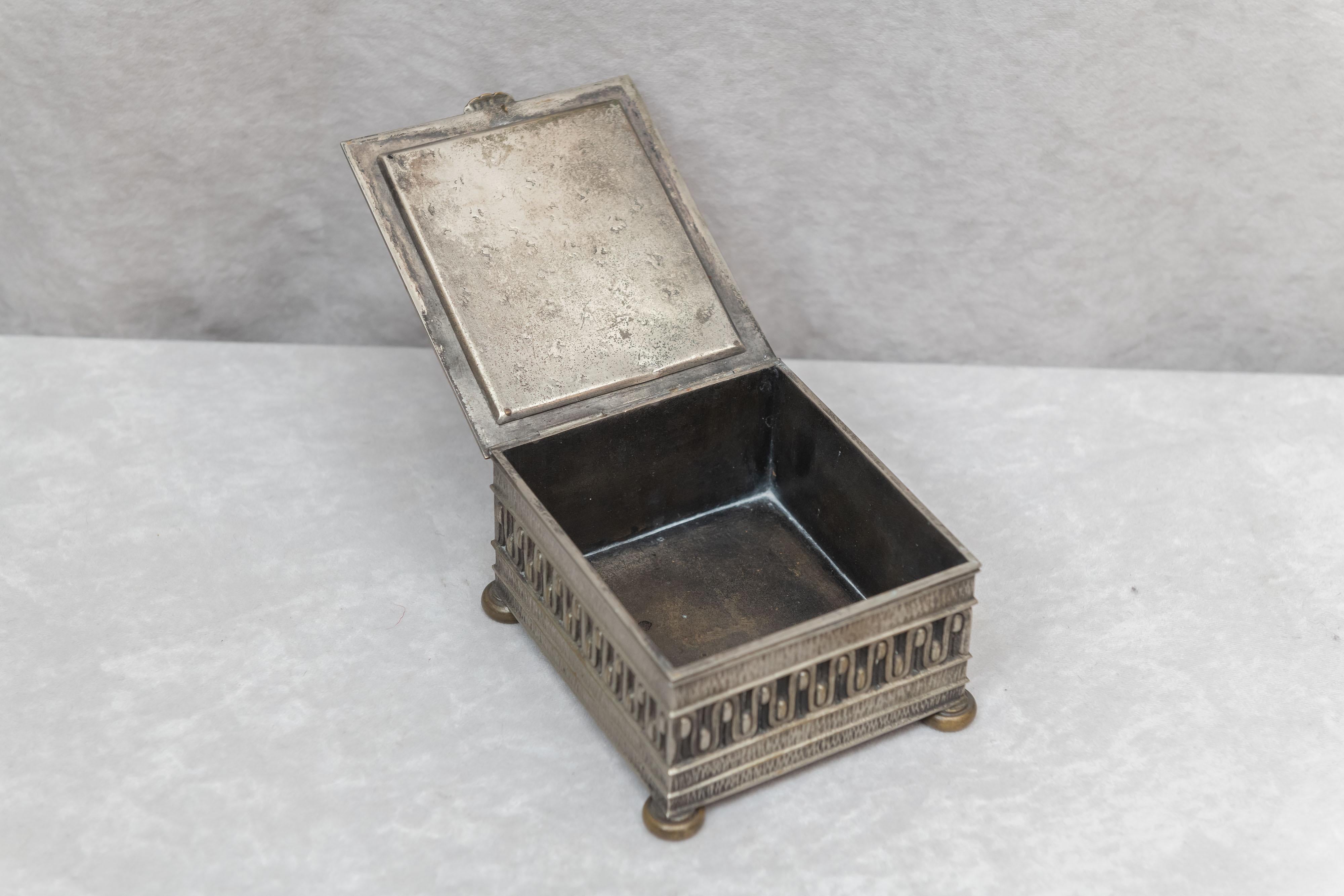 Art Deco /Nouveau Box, Artist-Signed Oscar Bach, circa 1920 In Good Condition In Petaluma, CA