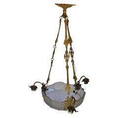 Art Deco/ Nouveau Chandelier /Antique Signed