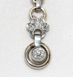 Art Deco, Nouveau Diamond Earrings, White Gold