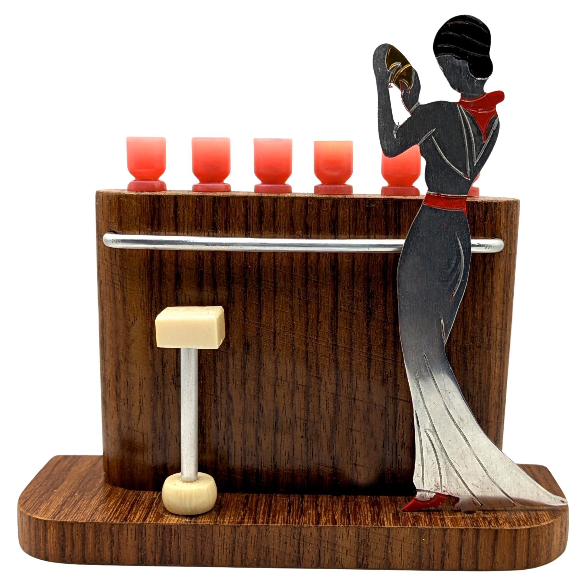 Art Deco Novelty Cocktail Sticks 
Cocktails
 by Sudre, French, 1930
s For Sale