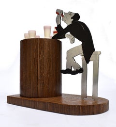 Art Deco Novelty Cocktail Sticks 'Drunken Bar' by Sudre, French, 1930's