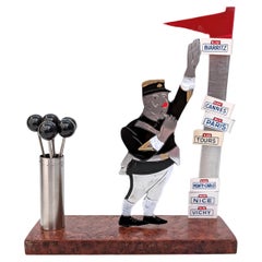 Art Deco Novelty Cocktail Sticks 'French Man' by Sudre, French, 1930's