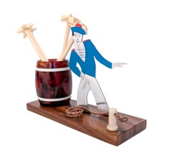 Art Deco Novelty Cocktail Sticks 'French Sailor' by Sudre, French, 1930's