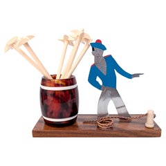 Art Deco Novelty Cocktail Sticks 'French Sailor' by Sudre, French, 1930's