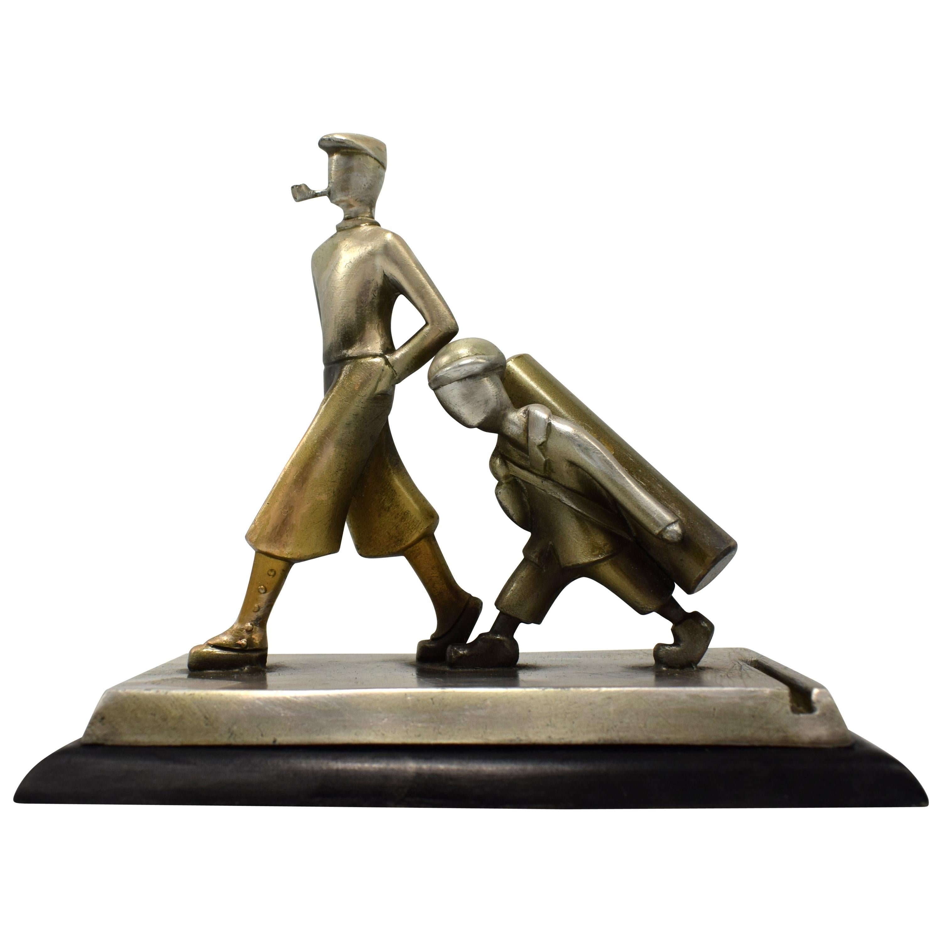 Art Deco Novelty Golfing Match Striker, circa 1930