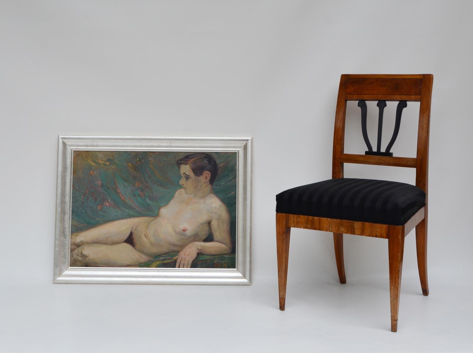 Art Déco Nude, 1920s (Handbemalt)