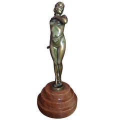 Art Deco Nude Bronze Figure, circa 1930s