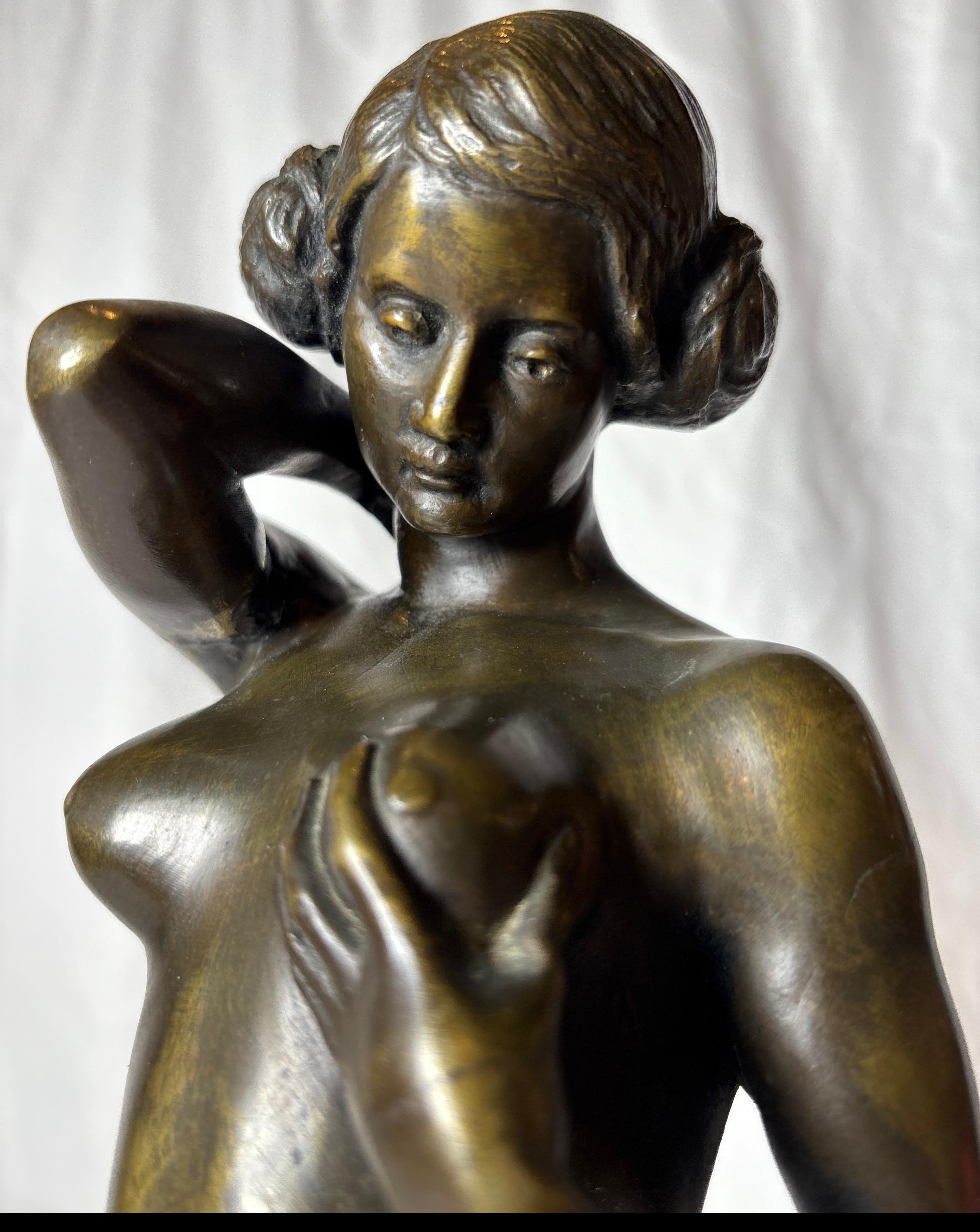 Art Deco Nude Bronze For Sale 5