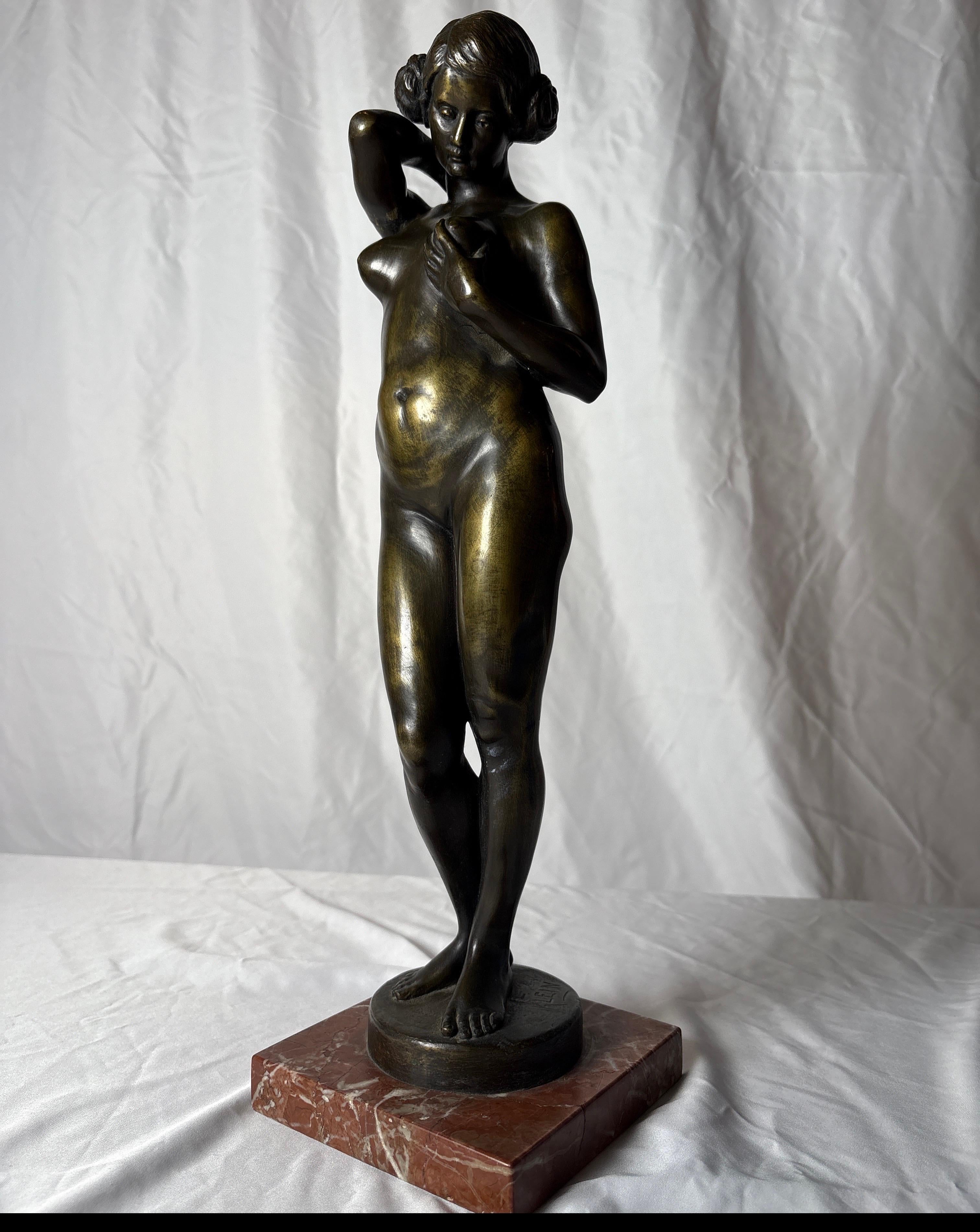 Art Deco Nude Bronze For Sale 7